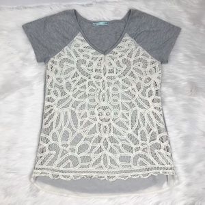 Maurice’s Multi Textural Layered Dressy Tee Med